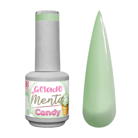 Verniz de Gel Candy Gelado de Menta 10ml