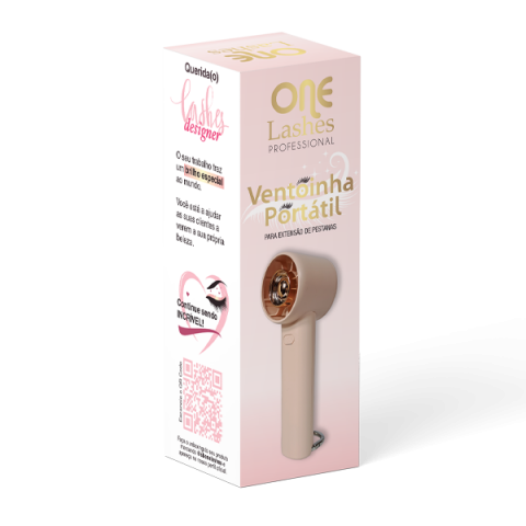 Mini Ventoinha Porttil Ros para Extenso de Pestanas One Lashes