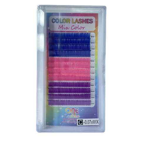 Pestanas C 0.07 Mix Color One Lashes