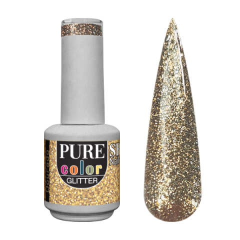 Verniz de Gel Pure Glitter Dourado 10ml