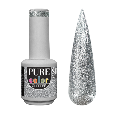 Verniz de Gel Pure Glitter Prata 10ml