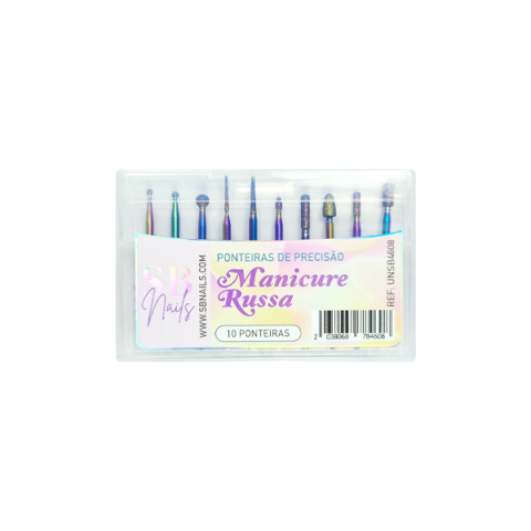 Ponteiras Preciso Manicure Russa Rainbow 10und