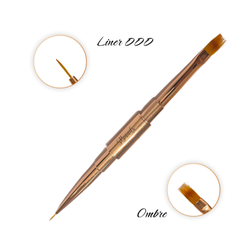 Pincel Rose Gold Ombre e Liner 000