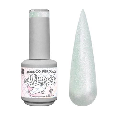 Verniz de Gel Mermaid Branco Perolado 10ml