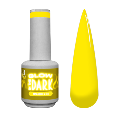 Verniz de Gel Glow in the Dark Amarelo Neon 10ml
