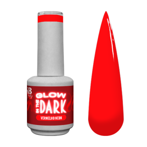 Verniz de Gel Glow in the Dark Vermelho Neon 10ml