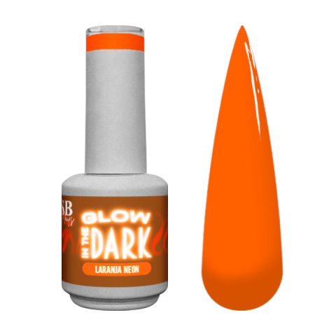 Verniz de Gel Glow in the Dark Laranja Neon 10ml