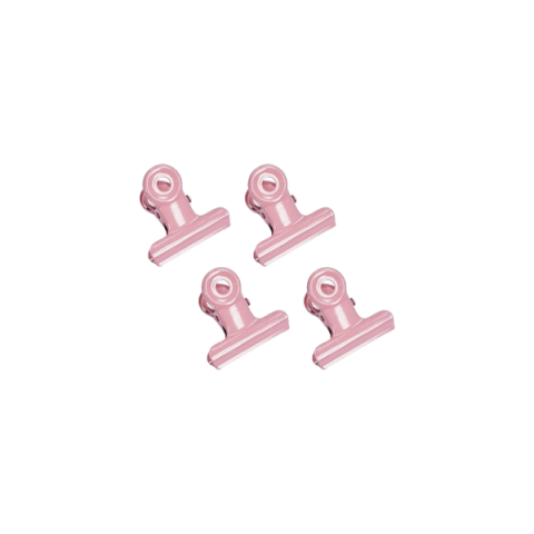 Conj.4 Grampos para Fazer Curvatura C Unhas Acrlicas Rosa